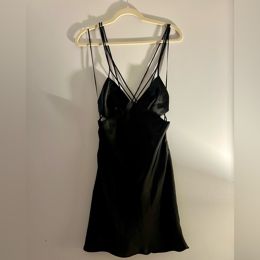 Zara sexy Black mini Slip Dress